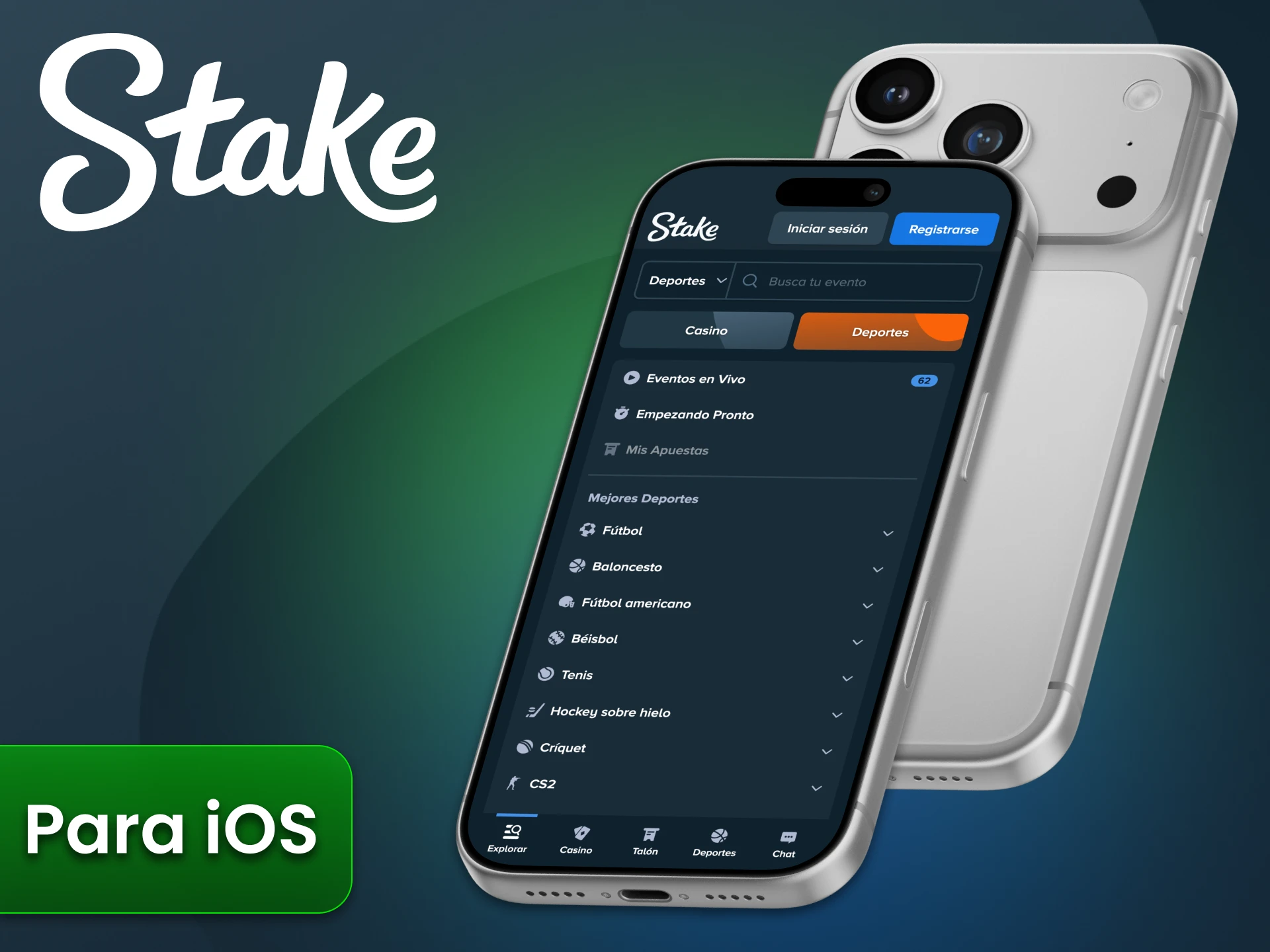 Descarga la aplicación Stake para iPhone y iPad de forma gratuita.