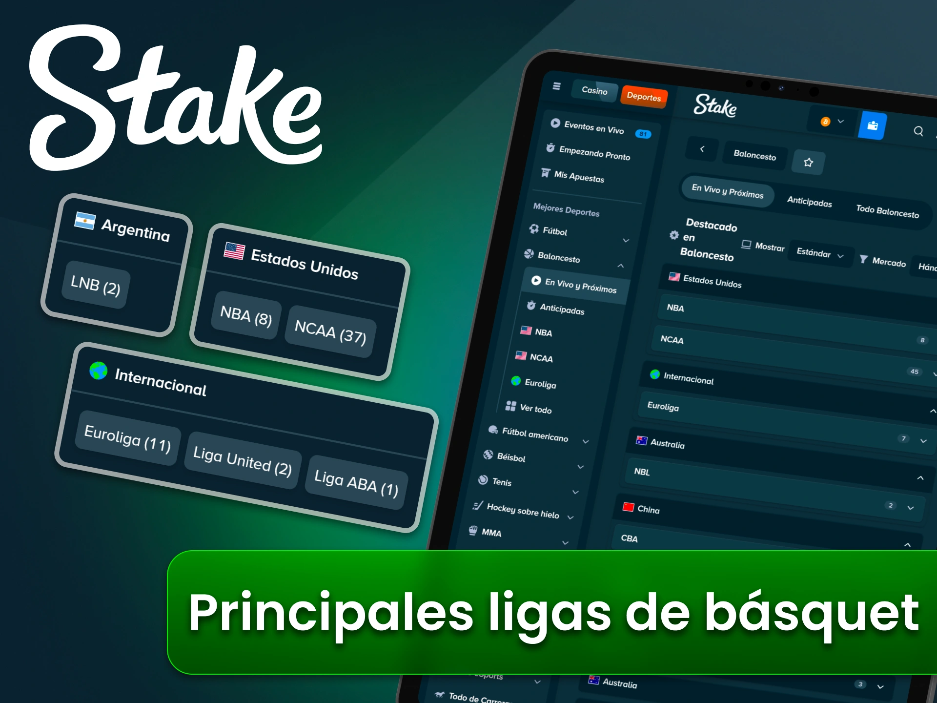 Disfruta apuestas de básquet con torneos globales en Stake.