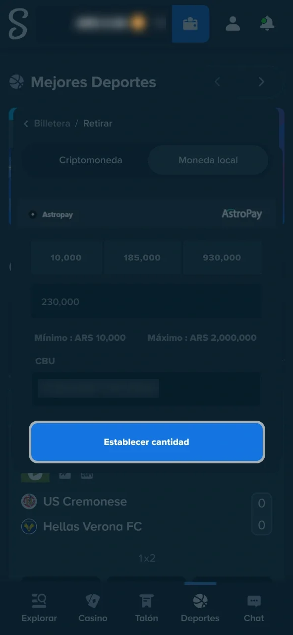 Gestioná tu banca en Stake y retirálas tus ganancias de forma segura.