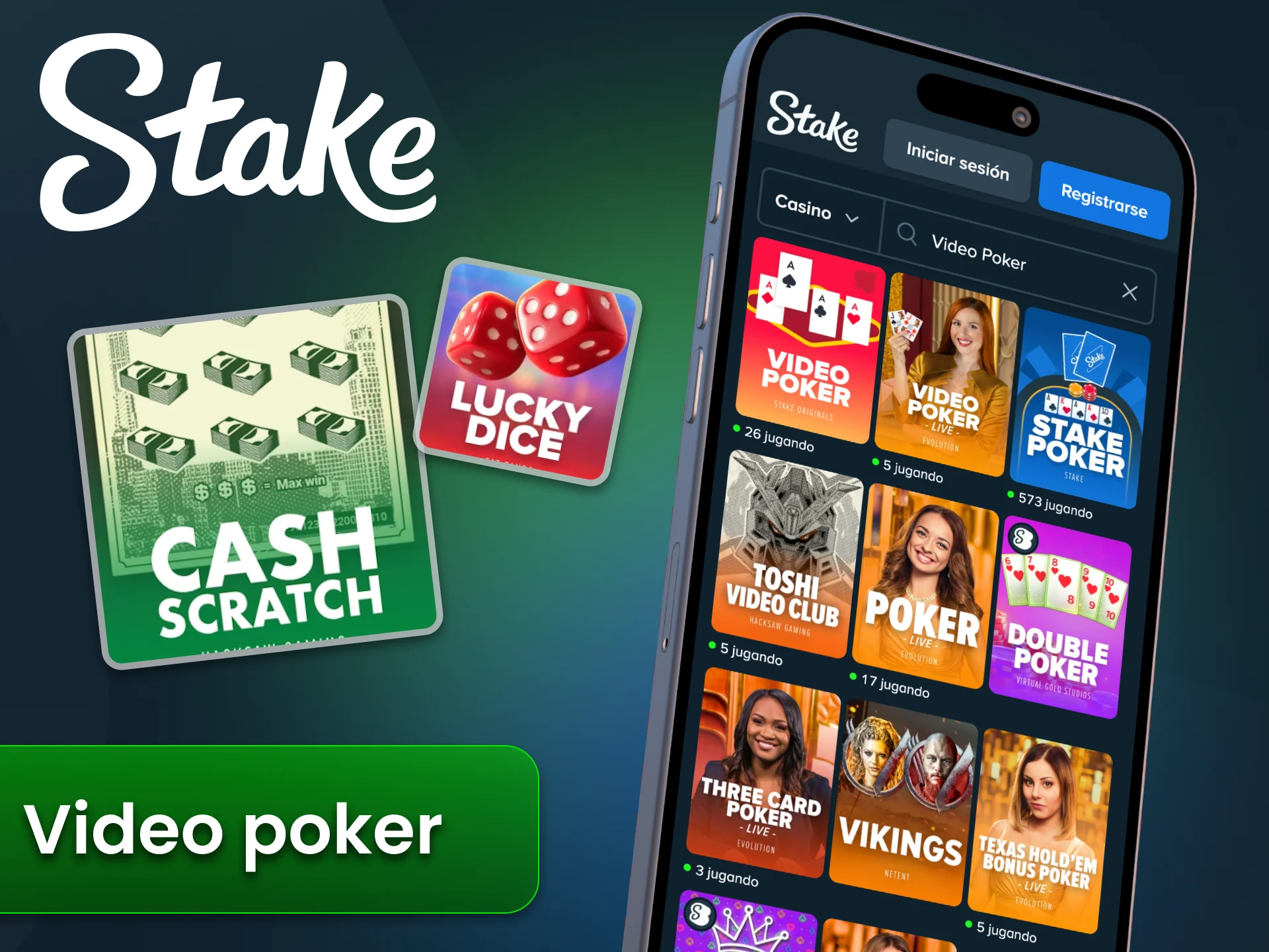 Jugá video poker en Stake con ritmo rápido y reglas simples.