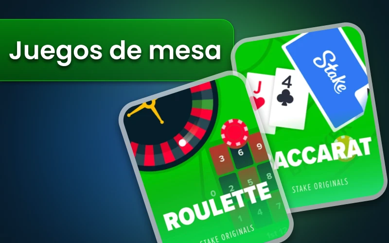 En Stake encontrarás versiones digitales de los clásicos del casino.