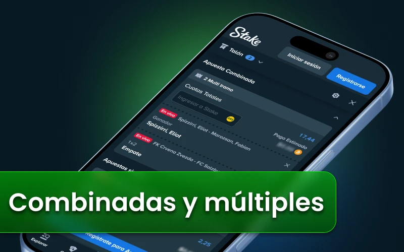Combina varias apuestas para mejorar las cuotas finales en Stake.
