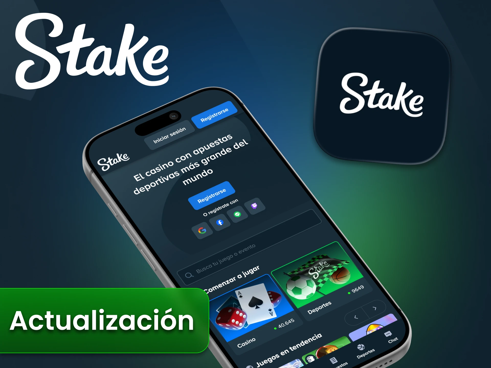 No es necesario descargar las actualizaciones de la aplicación Stake.