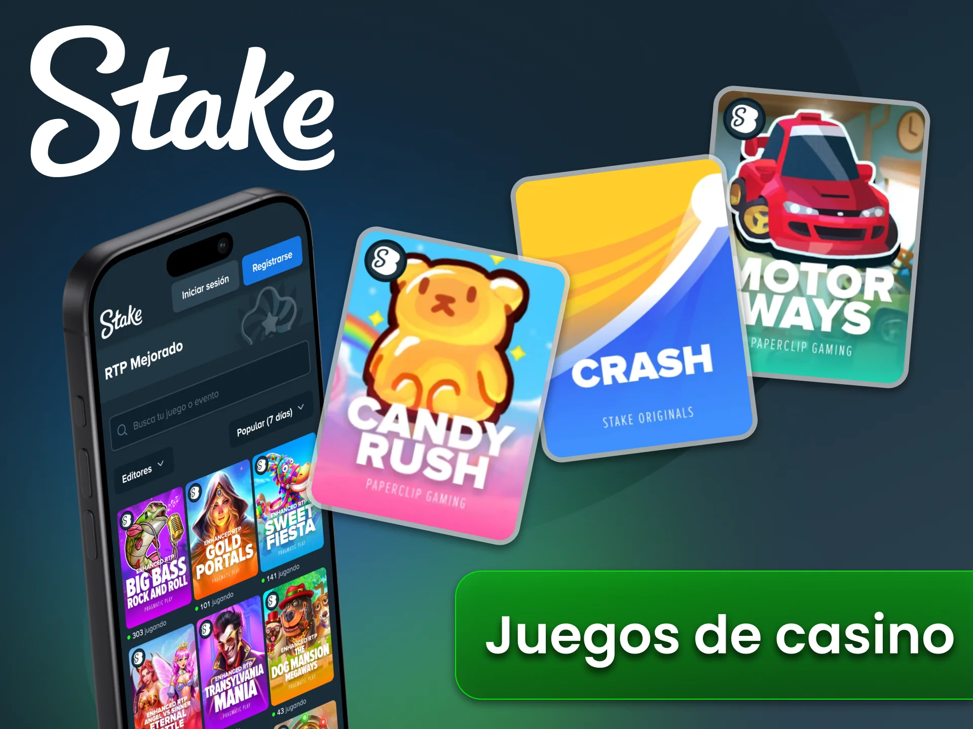 Empieza a jugar a juegos de casino con la aplicación Stake.