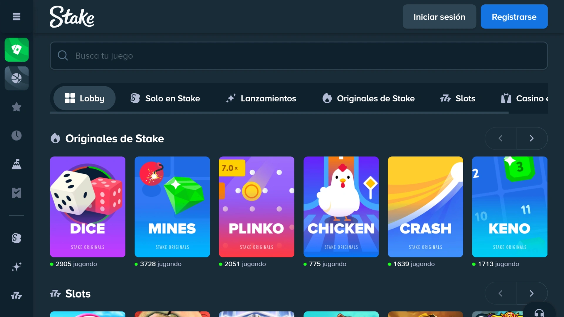Descubre la variedad de juegos originales disponibles en Stake.