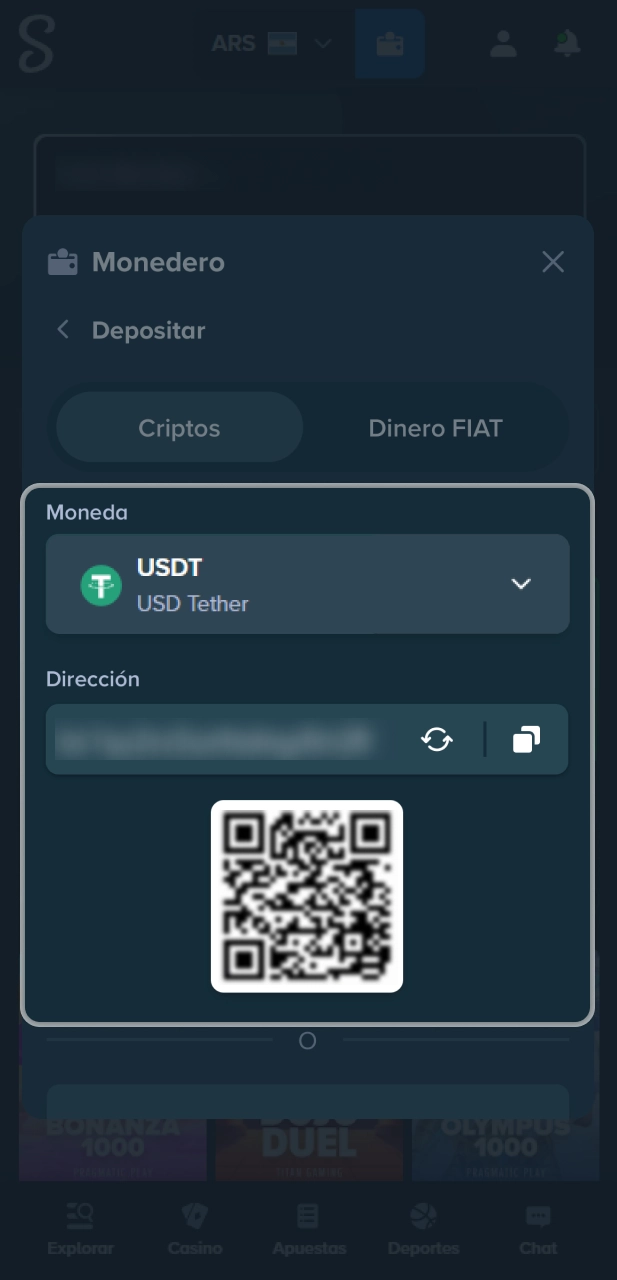 Realiza depósitos de dinero en el sitio oficial Stake Argentina.