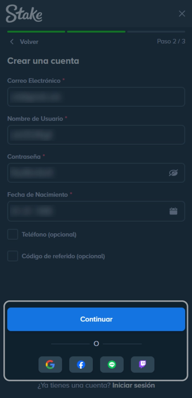 Crea tu cuenta personal en el sitio oficial Stake Argentina.