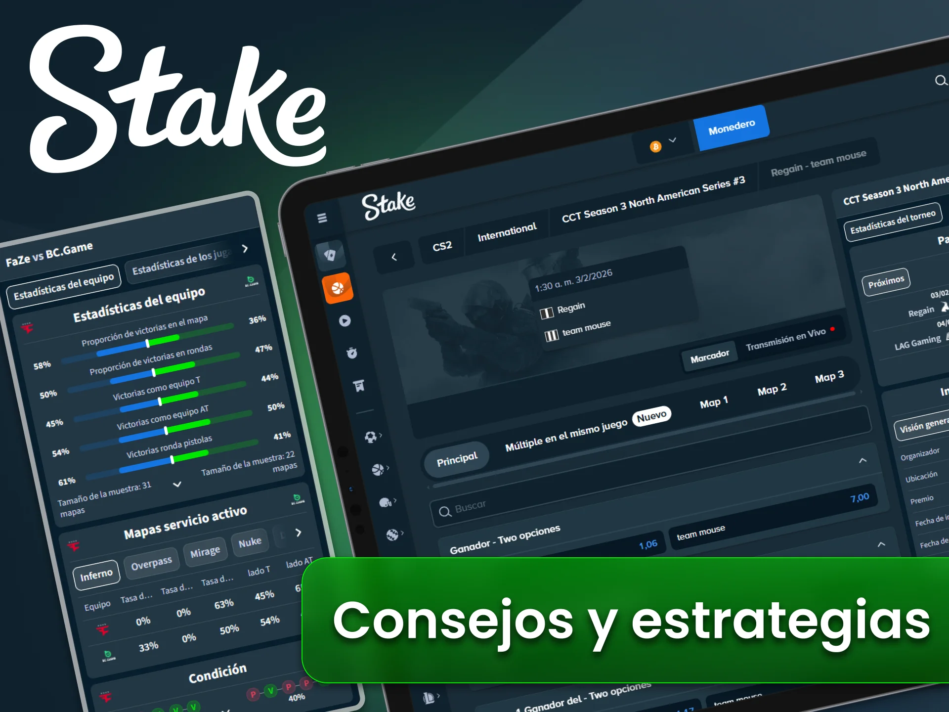 Mejora tus estrategias de CS2 en el sitio oficial Stake.