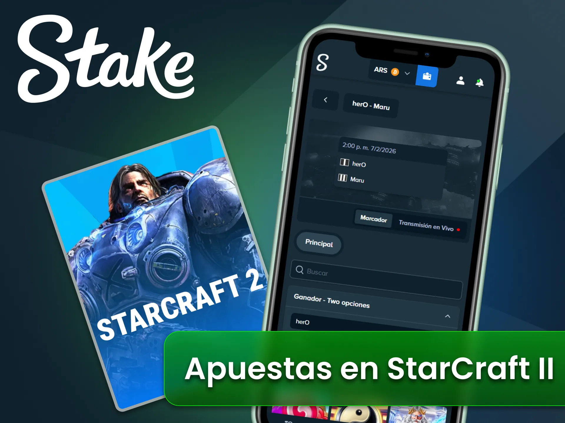 Realiza apuestas de StarCraft II en el sitio oficial Stake.