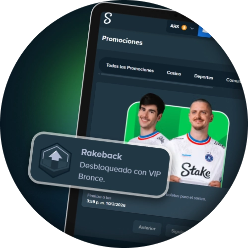 Recibe beneficios de rakeback en el sitio oficial Stake Argentina.