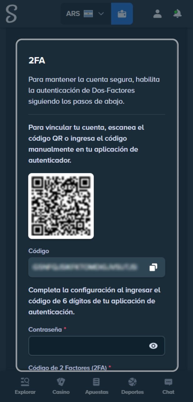 Configura tu perfil de usuario en el sitio oficial Stake.