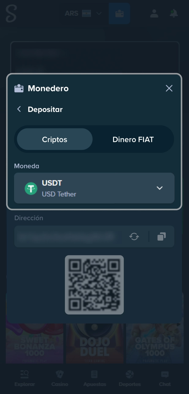 Realiza depósitos de fondos en el sitio oficial Stake Argentina.
