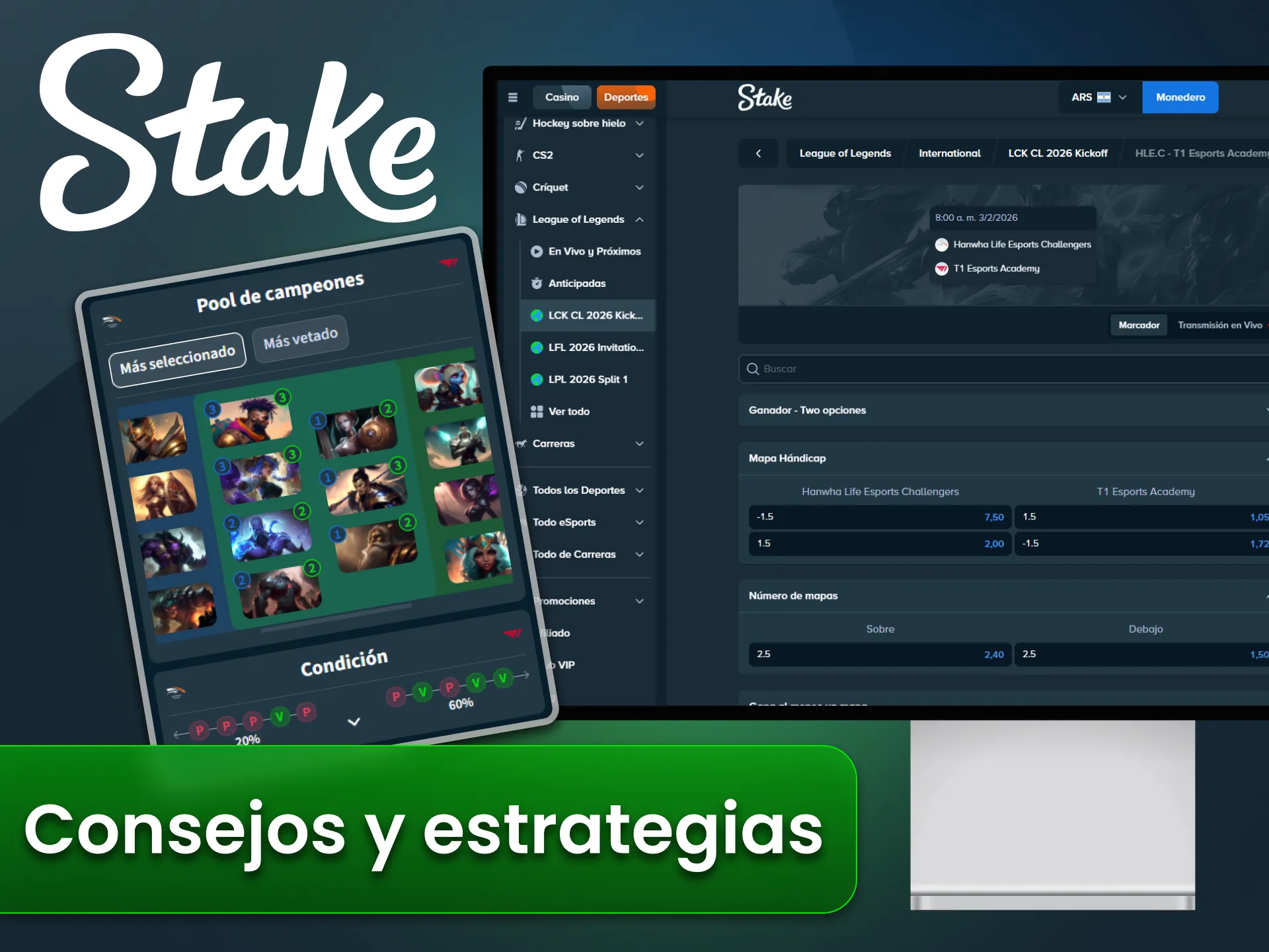 Mejora tus estrategias de LoL en el sitio oficial Stake.