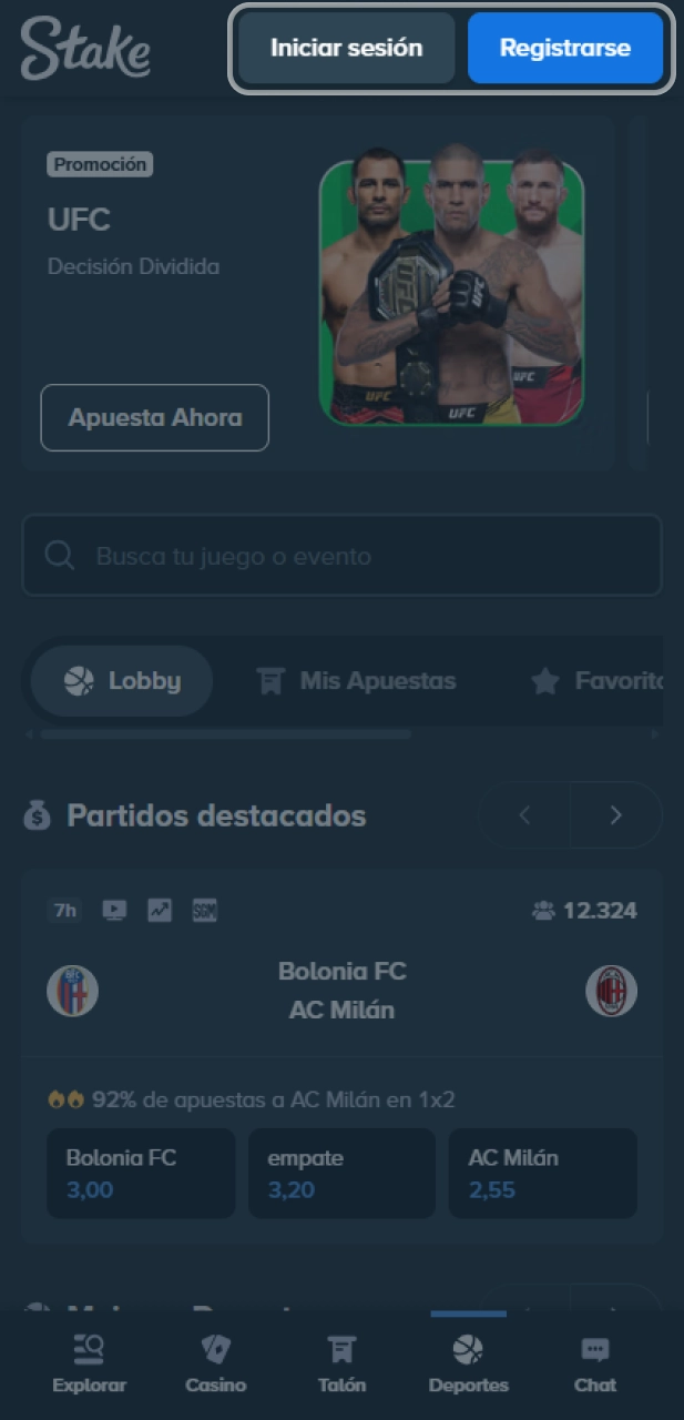 Crea tu cuenta personal en el sitio oficial Stake Argentina.