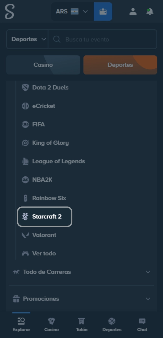 Encuentra partidos de StarCraft en el sitio oficial Stake Argentina.
