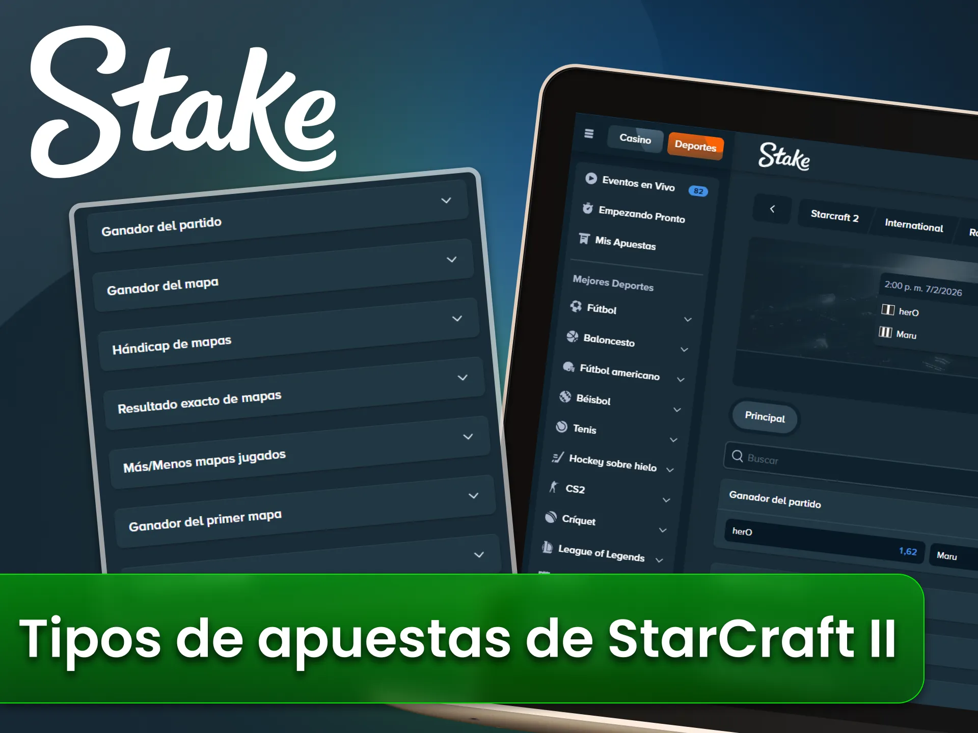 Explora mercados de StarCraft II en el sitio oficial Stake.