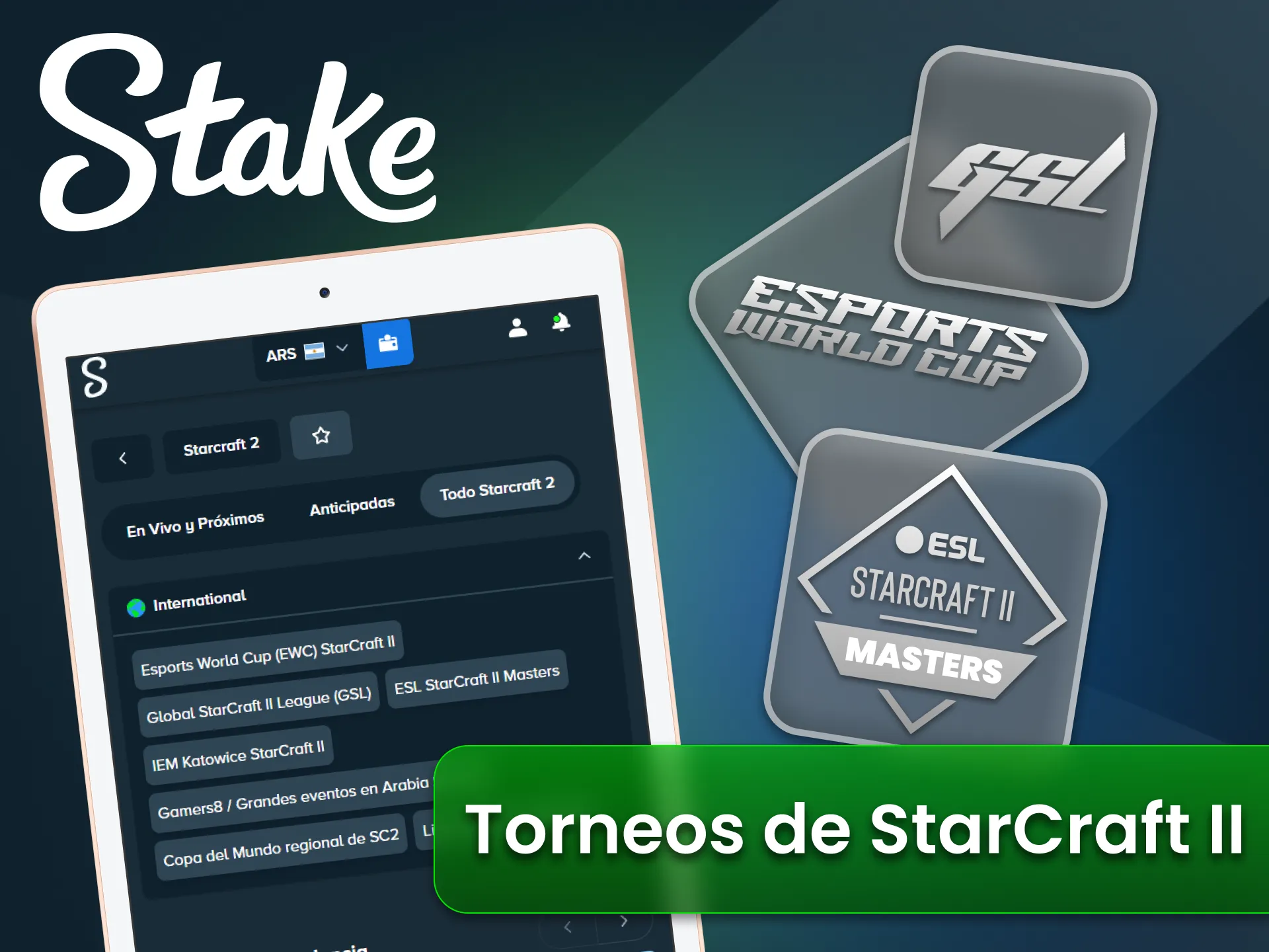 Encuentra torneos mundiales de StarCraft en sitio oficial Stake Argentina.
