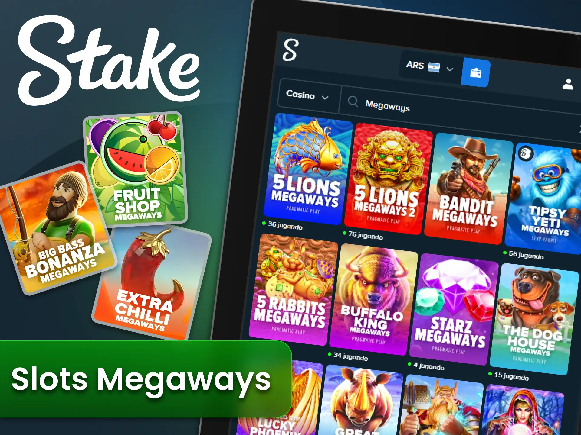 Prueba las slots Megaways en el sitio oficial Stake Argentina.
